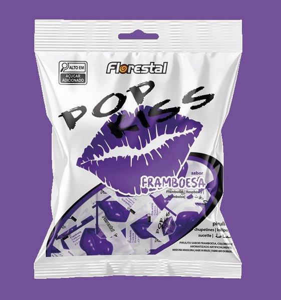 Imagem de Pirulito Pop Kiss Sabor Framboesa 120g -  Florestal