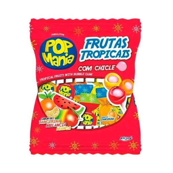 Imagem de Pirulito Pop Mania Frutas Tropicais 12G 50Und