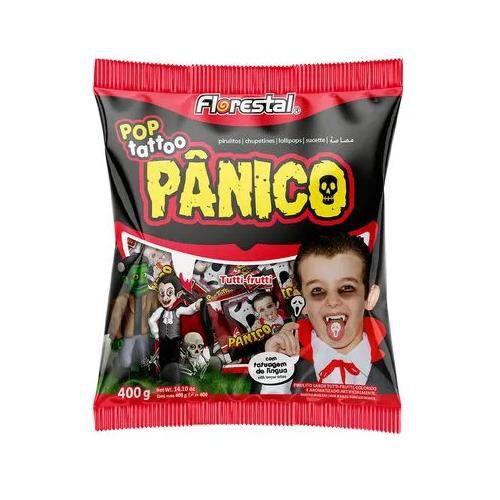 Imagem de Pirulito Pop Tattoo Panico 400g Florestal