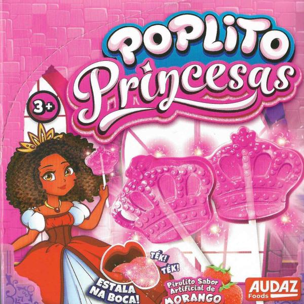 Pirulito PopLito Princesas Estala na Boca Display com 15 - Audaz Foods Imagem de Pirulito PopLito Princesas Estala na Boca Display com 15