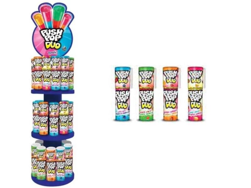 Imagem de Pirulito Push Pop Duo Torre C/30unid - 450g