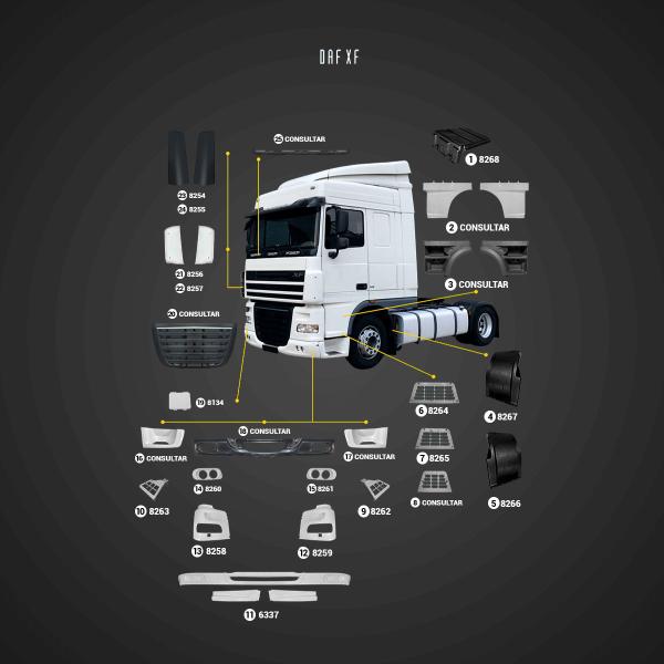 Imagem de Pisante 1º degrau do estribo DAF XF - LD/LE