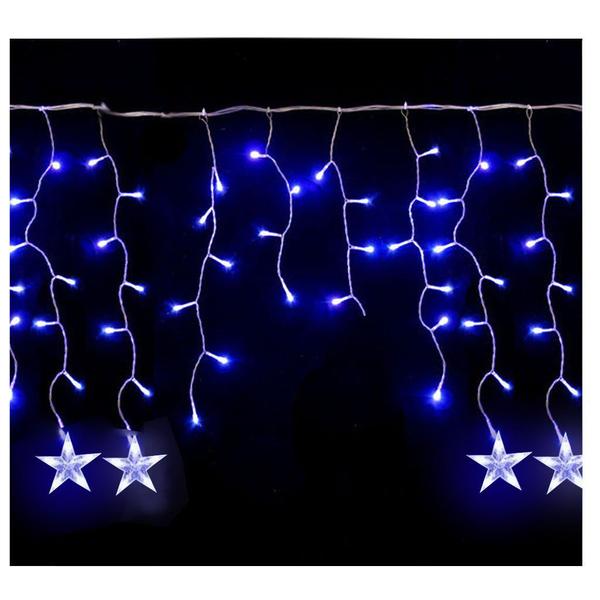 Imagem de Pisca Cascata Cordão De Luz Estrela Led Azul 6 Metros 220v