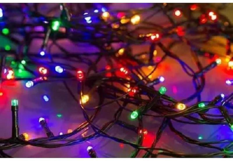 Imagem de Pisca Cascata Led Colorido 100 Lâmpadas 9m 220V Decoração Iluminação de Natal