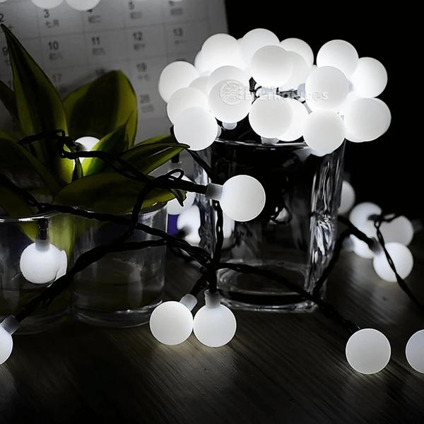 Imagem de Pisca Cordão Bolinha 100 Led Branco Decoração Para Festa Casa Nortuna Natal Bar Baladas 8m - 601