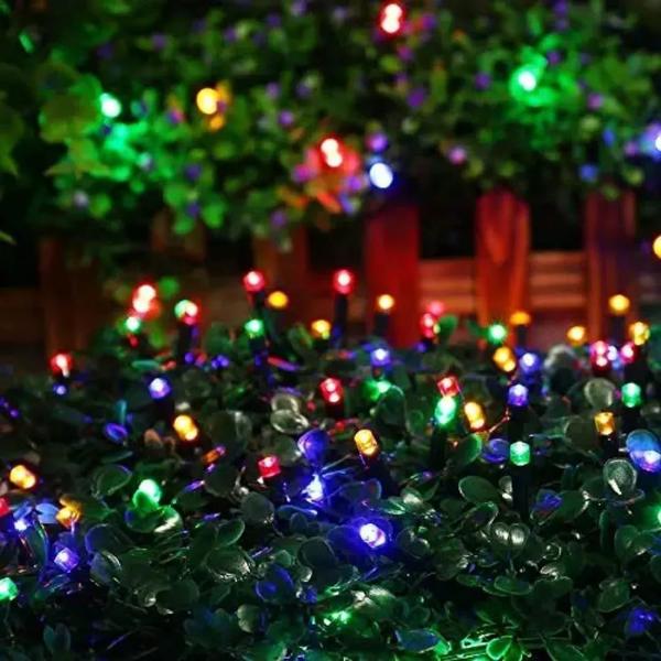 Imagem de Pisca Cordão Com 3 Caixas 100 Lâmpadas 127v Led 8 Funções 10m Colorido Natal