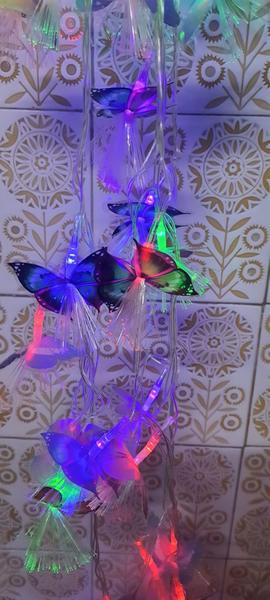 Imagem de Pisca De Natal Pisca Borboleta 28 Lâmpada Led Colorido 127v