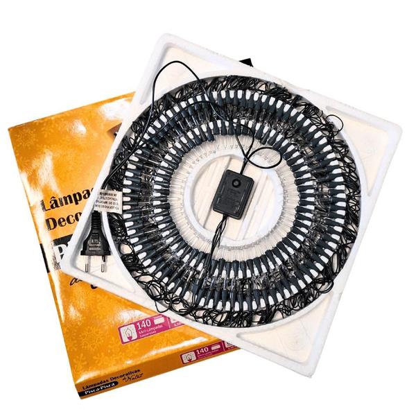 Pisca de natal sequencial 140 Leds Branco Quente - WINCY Imagem de Pisca de natal sequencial 140 Leds Branco Quente
