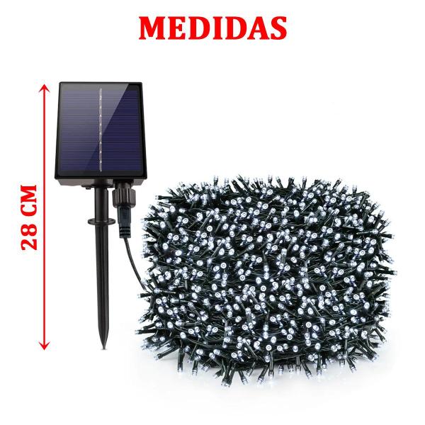 Imagem de Pisca Fio De LEDs Solar 500 Lâmpadas Externa Decoração 50m