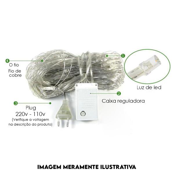 Pisca Pisca 100 Lâmpadas Verde 220v 8,5m Decoração Natal - Fuxing Imagem de Pisca Pisca 100 Lâmpadas Verde 220v 8,5m Decoração Natal