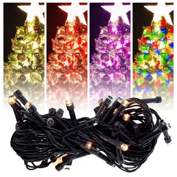 Imagem de Pisca Pisca 100led 8funções 127v Decoração natalina iluminação festa Ação de graças familia loja faixada