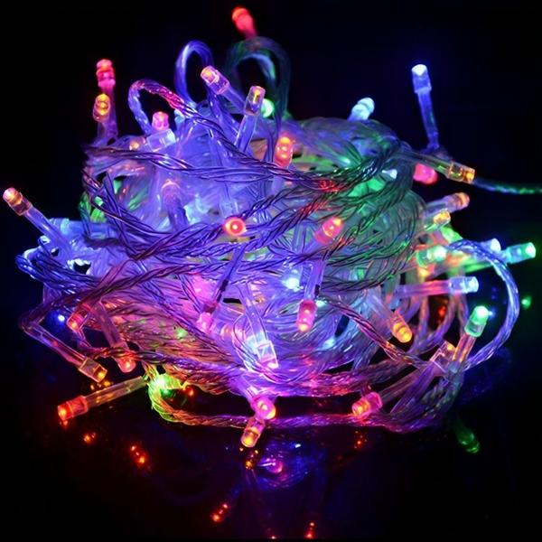 Imagem de Pisca Pisca com 100 Leds Aprova Da Agua 127v Para Decoração De Festa / Natal 9 metros Colorido Ecens