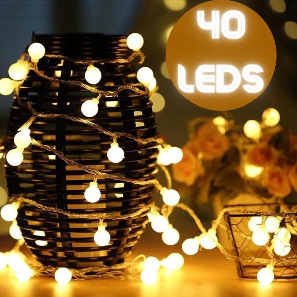 Imagem de Pisca Pisca Cordão Led 40 Bolinhas 4,5M Branco Quente 110V