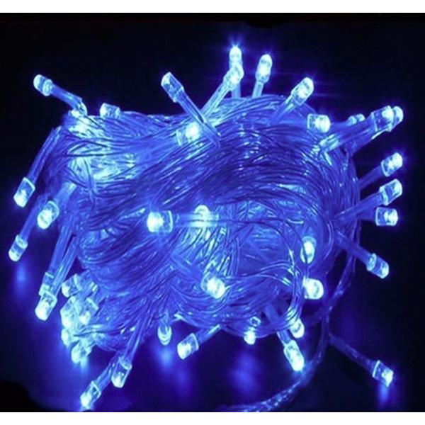 Imagem de Pisca-pisca Cordão Transparente 100 Led Azul 8 Funções 110V