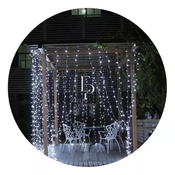 Imagem de Pisca Pisca CORTINA Branco Frio 500 Lâmpadas LED Natal Pisca-Pisca Iluminação Natalina Festa Luz Sala Decoração