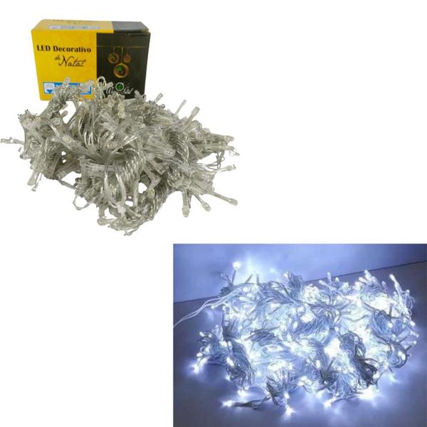 Imagem de Pisca Pisca Cortina LED Branco Frio 320 Leds 3x3m