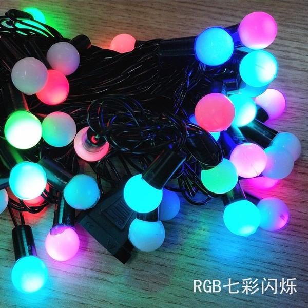 Imagem de Pisca Pisca de Bolinha Leds Cordao Varal 40 Bolinhas /40 Rosa Led  Fio Preto Colorido