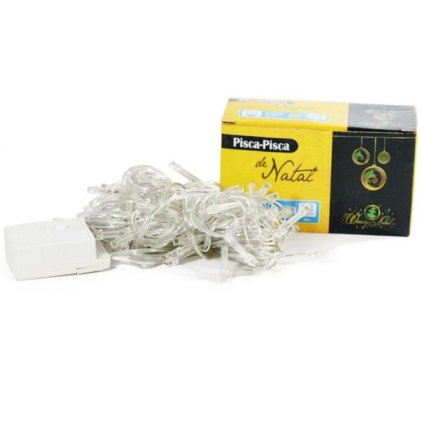 Pisca pisca de led cascata branco quente 2,3m com 100 lampadas natal - fartex Imagem de Pisca pisca de led cascata branco quente 2,3m com 100 lampadas natal - fartex