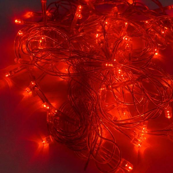 Pisca pisca de led cor vermelho 9m com 100 lampadas natal - fartex Imagem de Pisca pisca de led cor vermelho 9m com 100 lampadas natal - fartex