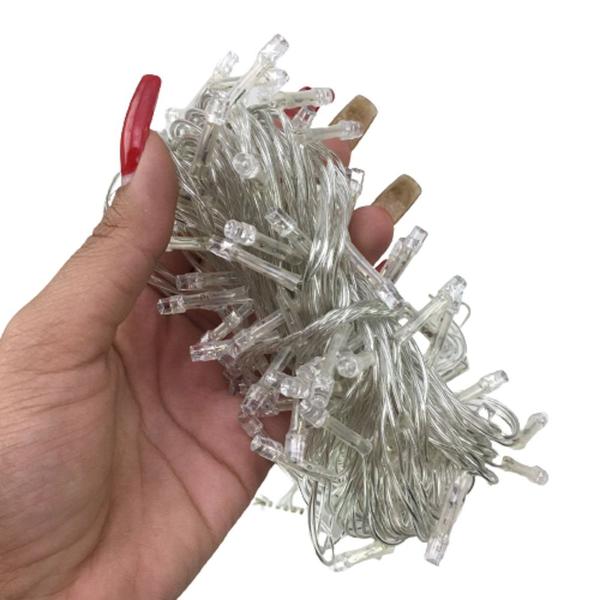 Pisca pisca de led cor vermelho 9m com 100 lampadas natal - fartex Imagem de Pisca pisca de led cor vermelho 9m com 100 lampadas natal - fartex