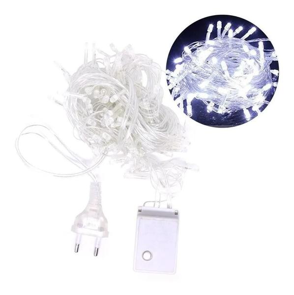 Pisca Pisca Fio Transparente 100 Lâmpadas Led 127v 10m Cor Branco - Global Imagem de Pisca Pisca Fio Transparente 100 Lâmpadas Led 127v 10m Cor Branco