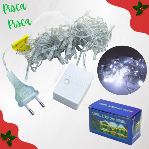 Imagem de Pisca Pisca Iluminação Branco Frio Árvore Natal Decoração 10m