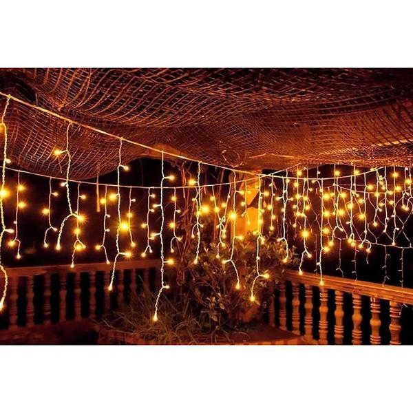 Imagem de Pisca Pisca Led Cascata Natal 8 Funções 100 Lâmpadas 110v Decoração Natalina