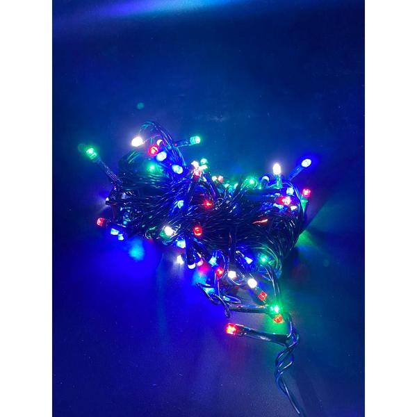 Imagem de Pisca Pisca Led Luz De Natal 100 LEDS 8 Funções 9 Metros Branco Led e Colorido