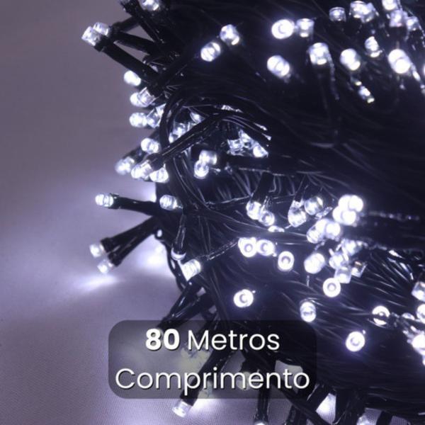 Imagem de Pisca Pisca Luzinhas de Natal 1000 Leds 80 Metros, Para montar decoração de Natal e Festas, p/árvore Leds Branco