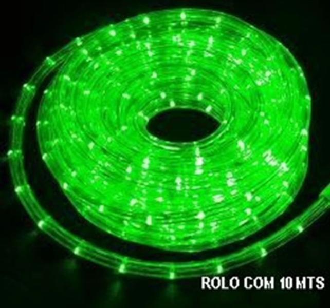 Imagem de (Pisca-pisca)Mangueira Luminosa de LED com controlador 10 metros(V110) Vermelho /Verde