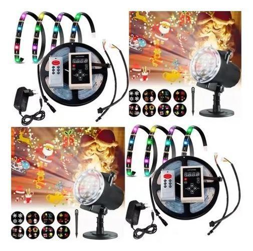 Pisca Pisca Natal 2 Em 1 Projetor + Fita Led 5 Metros - Luces Imagem de Pisca Pisca Natal 2 Em 1 Projetor + Fita Led 5 Metros