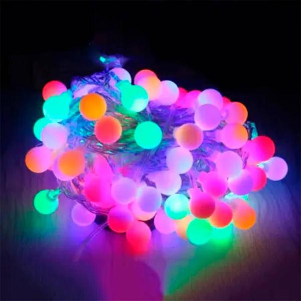 Imagem de Pisca Pisca Natal Bolinhas Led Colorido 50 Lâmpadas 127V - Casambiente