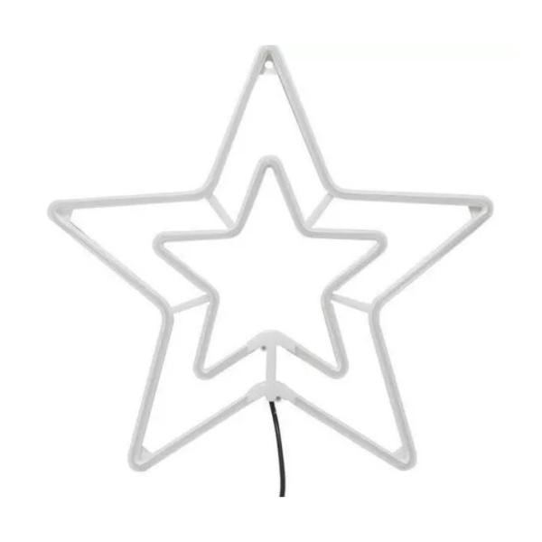 Pisca Pisca Natal Estrela Neon Branco Frio 8 Funcoes 127V - Global Imagem de Pisca Pisca Natal Estrela Neon Branco Frio 8 Funcoes 127V