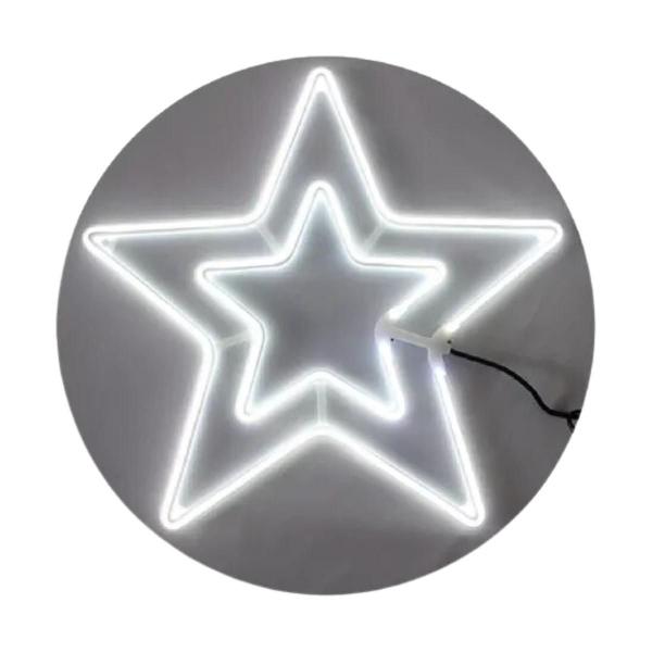 Pisca Pisca Natal Estrela Neon Branco Frio 8 Funcoes 127V - Global Imagem de Pisca Pisca Natal Estrela Neon Branco Frio 8 Funcoes 127V