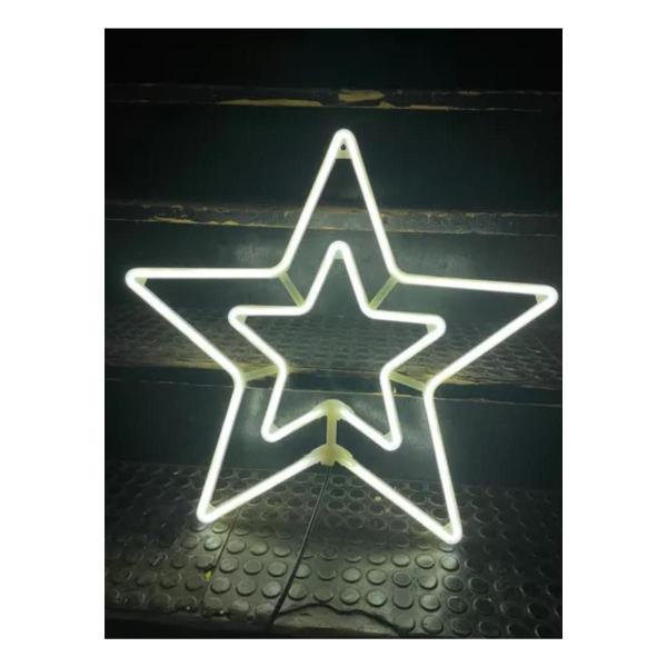 Pisca Pisca Natal Estrela Neon Branco Frio 8 Funcoes 127V - Global Imagem de Pisca Pisca Natal Estrela Neon Branco Frio 8 Funcoes 127V