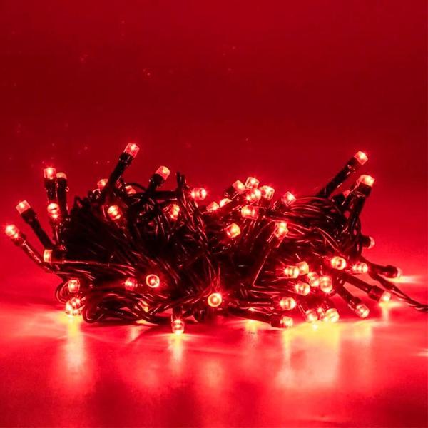 Imagem de Pisca Pisca Natal Led Vermelho 100 Lâmpadas 220V Casambiente