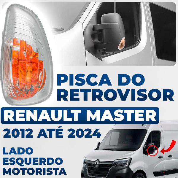 Imagem de Pisca Seta Retrovisor Renault Master 2012 2013 2014 2015 2016 2017 2018 2019 2020 2021 2022 2023 2024 Direita ou Esquerda