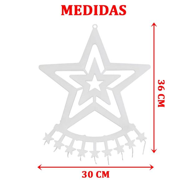 Imagem de Pisca Solar LEDs Luzes Amarelo Cortina Estrela Forma Árvore