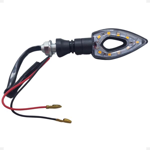 Imagem de Piscas Seta De Moto Led Flecha Cristal Universal Cb250 Cg125 Titan Fan 160 150 Fazer Xre 300 Pop100