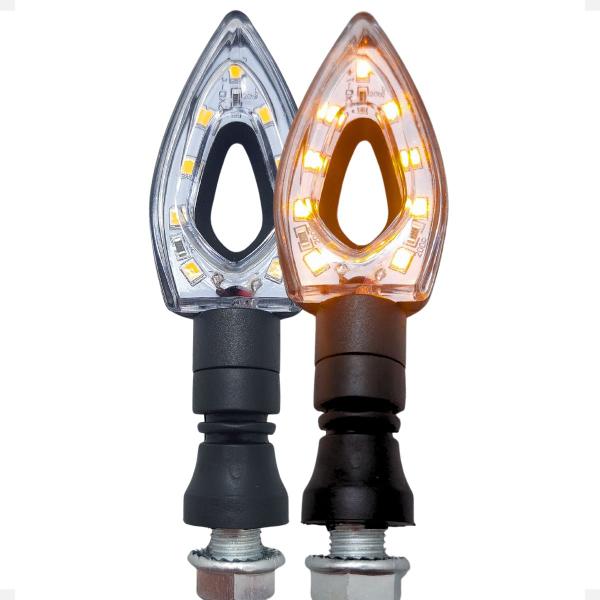 Imagem de Piscas Seta De Moto Led Flecha Cristal Universal Cb250 Cg125 Titan Fan 160 150 Fazer Xre 300 Pop100