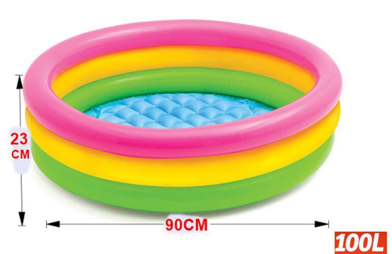 Imagem de Piscina 100 Litros Colorida A Inflável almofadada Infantil