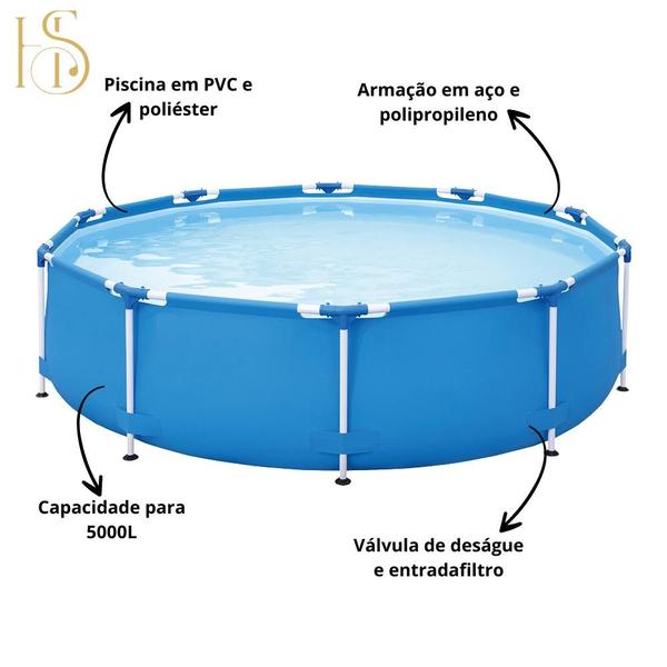 Imagem de Piscina 5000 litros Bel Grande Adulto Estruturada Resistente 