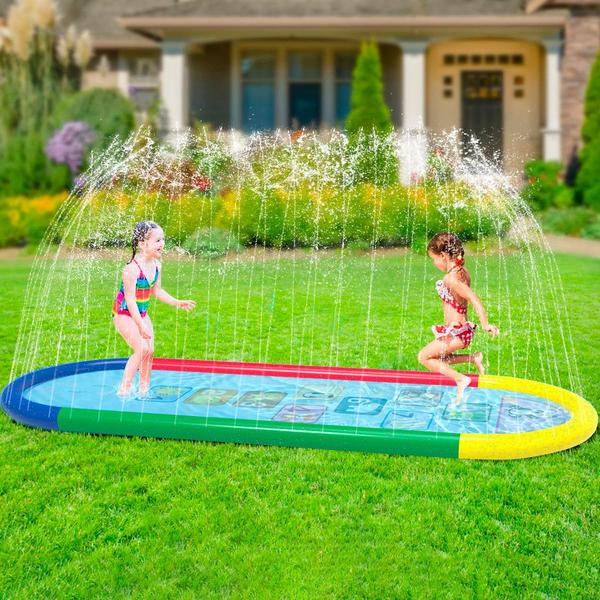 Imagem de Piscina Antiderrapante Esteira Chafariz Infantil Bebê Criança Brinquedo Interativo ao Ar Livre Splash Sprinkler Fonte