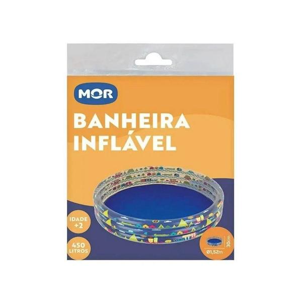 Imagem de Piscina Banheira Infantil Mor Inflável 450L Azul - 001784