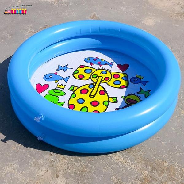 Imagem de Piscina banheira Inflável 21 Litros 61cmx15cm Infantil criança 2 BORDA / Bebê PISCININHA 