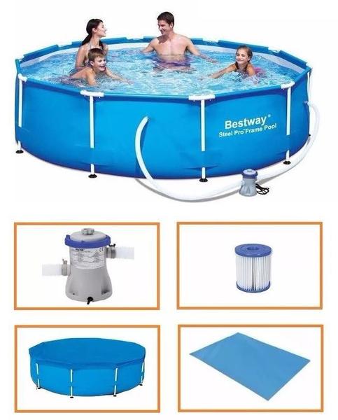 Imagem de Piscina Bestway 4678 Litros Estrutural com Bomba Filtro 220v CAPA e FORRO