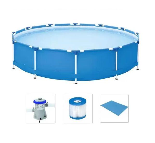 Imagem de Piscina Bestway 6473 Litros Estrutural com Bomba Filtrante 110v e FORRO