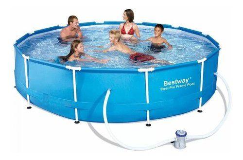 Imagem de Piscina Bestway 6473 Litros Standard com Bomba Filtro 3785 LH 220v Capa e Forro Kit de Limpeza