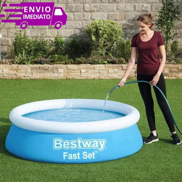 Imagem de Piscina Borda Inflável 1.000L Fast Bestway Redonda Grande