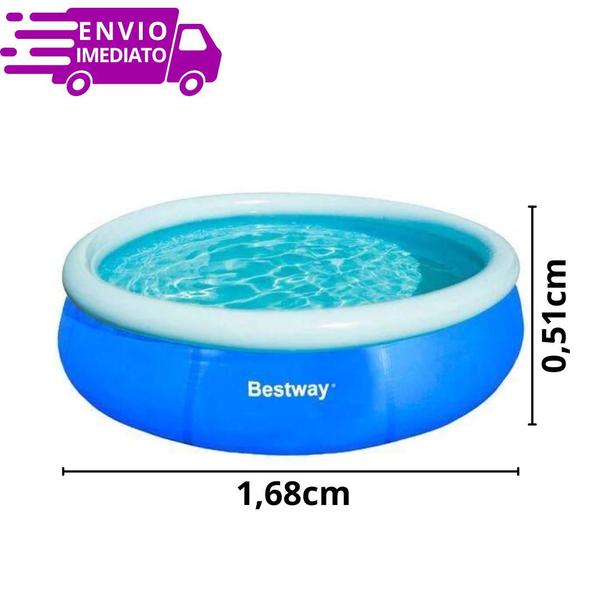 Imagem de Piscina Borda Inflável 1.000L Fast Bestway Redonda Grande